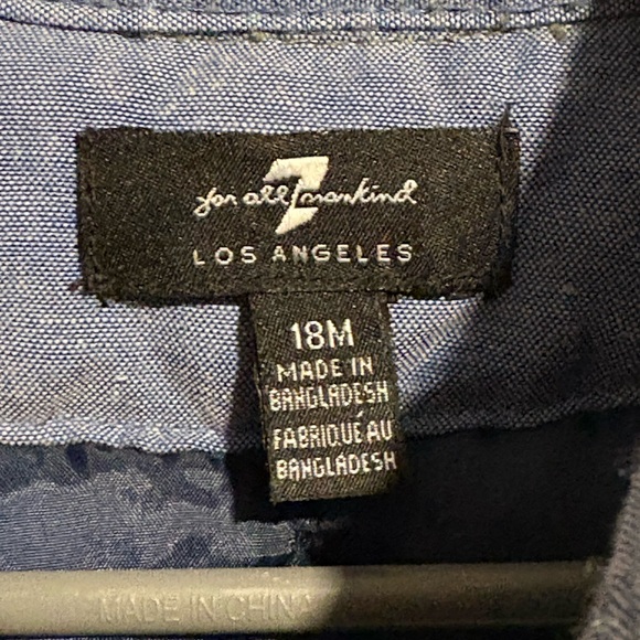 7 For All Mankind Toddler Flannel Jacket Size 18M - Picture 2 of 4